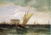 Moran, Edward Shipping in New York Harbor oil on canvas